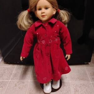 Vintage Red Dress My Twinn Doll with Blonde Hair